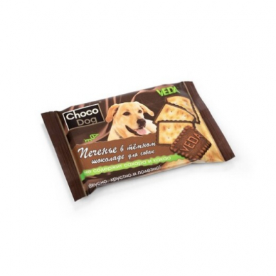 Choco Dog Печенье в темном шоколаде д/с 30гр